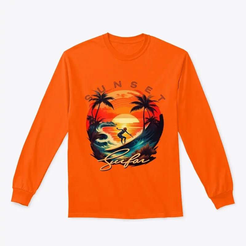 Tropical Sunset Surfer